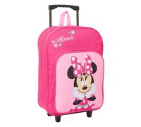Minnie Mouse Kinderrucksack mit kompaktem Wagen, ideal für Kinder verschiedener Altersgruppen, bequem und vielseitig, Qualität und Widerstandsfähigkeit, 33 x 43 x 15 cm