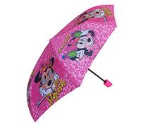 MINNIE MOUSE Kurzer Regenschirm, faltbar, 52 cm, Handbuch, Farbig, único, Lässig