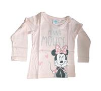 Minnie Mouse Langarm T-Shirt für Mädchen mit glitzerndem Schriftzug rosa,128