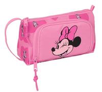 Minnie Mouse Loving - Federmäppchen mit leerer ausklappbarer Tasche, Federmäppchen für Kinder, ideal für Schulkinder, bequem und vielseitig, Qualität und Stärke, 20 x 8,5 x 11 cm, Rosa, Rosa,