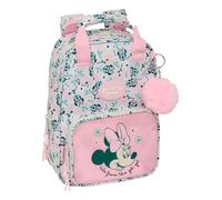 Minnie Mouse MINTY Kinderrucksack, anpassbar mit Griffen, recycelbarer Stoff, ideal für Kinder verschiedener Altersgruppen, bequem und vielseitig, Qualität und Widerstandsfähigkeit, 20 x 8 x 28 cm