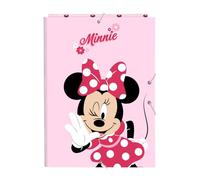 Minnie Mouse NAIVE - Mappe mit 3 Klappen, ideal für Kinder verschiedener Altersgruppen, bequem und vielseitig, Qualität und Widerstandsfähigkeit, 26 x 36,5 cm, hellrosa, M, Casual