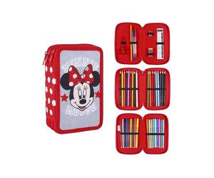 Minnie Mouse Schreibset Komplett 44-teiliges Federmäppchen für Kinder