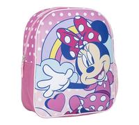 Minnie Mouse Schulrucksack für Kinder, Rosa, 25 x 20 x 29 cm, aus Polyester, mit Reißverschluss, Minnie Druck, entworfen in Spanien, Estándar, Casual