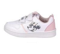Minnie Mouse Sneakers - Weiß und Rosa - Größe 32 - Turnschuhe mit 2 Klettverschlüssen - Sportschuhe für Kinder aus Polyester mit PVC-Sohle - Original Produkt in Spanien Designed