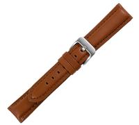 Minott Chrono Uhrenarmband Kalbsleder gepolstert braun Ton in Ton Naht