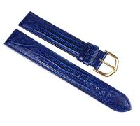 Minott Eidechs-Narbung Ersatzband Uhrenarmband Kalbsleder Band XL Blau 23582G