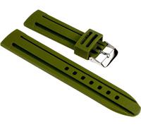 Minott Ersatzband Uhrenarmband Silikon Band Olive glatt 25540S