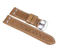Minott Ersatzband Uhrenarmband Vintage Look Leder Band Hellbraun 24028