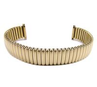 Minott Flex Band Ersatzband Uhrenarmband PVD Gold Zugband mit Teleskop-Anstoß 21094