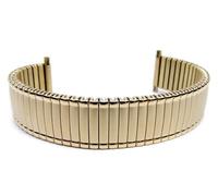Minott Flex Band Ersatzband Uhrenarmband PVD Gold Zugband mit Teleskop-Anstoß 21098