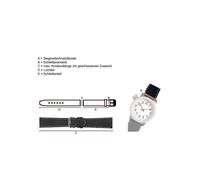 Minott Nevada Uhrenarmband Kalbsleder Kroko-Prägung Anthrazit 25755G