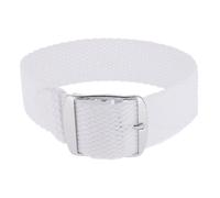 Minott Perlon Uhrenarmband 14mm weiß geflochten Perlon Dornschließe