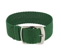 Minott Perlon Uhrenarmband 16mm grün geflochten Perlon Dornschließe