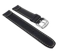 Minott Soft Vintage Ersatzband Uhrenarmband Kalbsleder Band schwarz 24010S