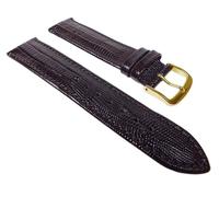 Minott Teju-Print Ersatzband Uhrenarmband Kalbsleder Band Dunkelbraun 22157G