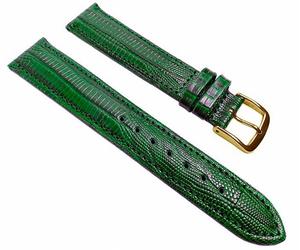 Minott Teju-Print Ersatzband Uhrenarmband Kalbsleder Band Grün 23717G