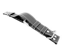 Minott Tornado Uhrenarmband Leder schwarz gleichlaufend Dornschließe