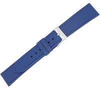Minott > Uhrenarmband blau Kalbsleder Ton in Ton Naht Verlauf flach