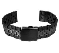 Minott > Uhrenarmband Edelstahl massiv schwarz > Edelstahlband