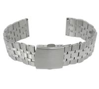 Minott > Uhrenarmband Edelstahl massiv silberfarben > Edelstahlband