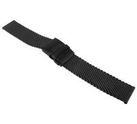 Minott Uhrenarmband Edelstahl Milanaise > schwarz grobes Geflecht