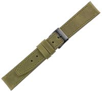 Minott Uhrenarmband grün Kalbsleder Vintage Ton in Ton Naht Verlauf
