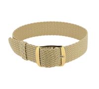 Minott Uhrenarmband in beige Perlon mit Dornschließe geflochten 32991
