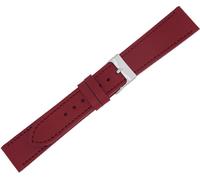 Minott Uhrenarmband Kalbsleder bordeaux Ton in Ton Naht Verlauf flach