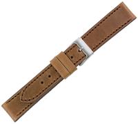 Minott Uhrenarmband Kalbsleder braun flach versiegelte Kante Used Look