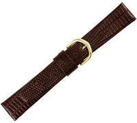 Minott Uhrenarmband Kalbsleder dunkelbraun Tejuprägung ohne Naht flach