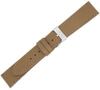 Minott Uhrenarmband Kalbsleder flach braun Ton in Ton Naht Verlauf
