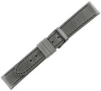 Minott Uhrenarmband Kalbsleder flach grau versiegelte Kante Used Look