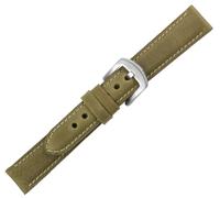 Minott > Uhrenarmband Kalbsleder gepolstert grün Vintage glatt Verlauf