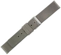 Minott Uhrenarmband Kalbsleder gleichlaufend grau flach glatt Vintage