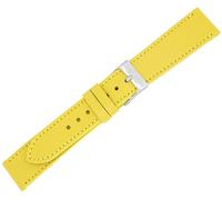 Minott Uhrenarmband Kalbsleder Ton in Ton Naht Verlauf flach gelb