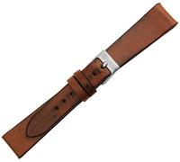 Minott Uhrenarmband Kalbsleder Vintage Handveredelt flach glatt braun