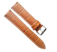 Minott > Uhrenarmband Krokooptik > Lederband braun > Kontrastnaht