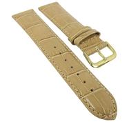 Minott Uhrenarmband Leder beige mit Alligatorprägung 29493