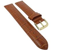 Minott Uhrenarmband Leder braun mit Alligatorprägung 29487