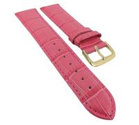 Minott Uhrenarmband Leder pink mit Alligatorprägung 29483