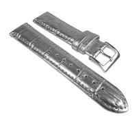 Minott Uhrenarmband Leder Silberfarben Kroko Prägung 25256S