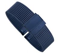 Minott Uhrenarmband Milanaise Edelstahl glänzend blau 30685