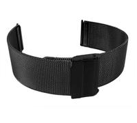 Minott Uhrenarmband Milanaise fein schwarz Edelstahl Schiebeverschluß