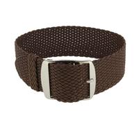 Minott Uhrenarmband mit Dornschließe in braun geflochten Perlon 32993