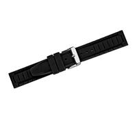 Minott > Uhrenarmband Silikon schwarz weich > gleichlaufend
