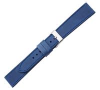 Minott > Uhrenarmband XL blau Kalbsleder Ton in Ton Naht > flach