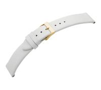 Minott Uhrenarmband XL Leder glatt weiß Verlauf Dornschließe