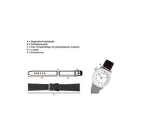 Minott Uhrenarmband XL Leder glatt weiß Verlauf Dornschließe