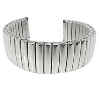 Minott > Uhrenarmband Zugband silberfarben > Edelstahl glänzend